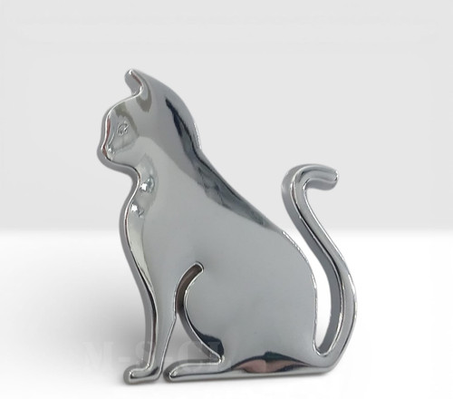 Katze metall aufkleber - 3d,