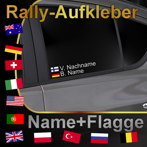 Autoaufkleber flagge name - flagge,