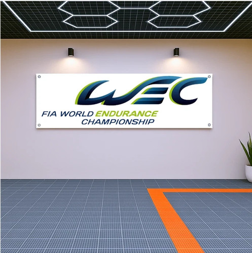 Fia wec flag banner - wec, 71x24–